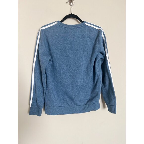 Adidas Light Blue Striped Sleeve Sweatshirt - Size Medium - Picture 4 of 6